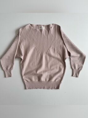 Before You Beige Ribbed Sweater Size Small